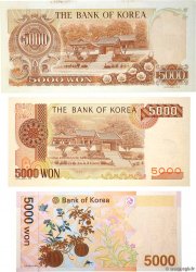 5000 Won Lot SÜKOREA  1977 P.45, P.48 et P.55 ST