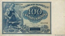 100 Krooni ESTONIA  1935 P.66a F+