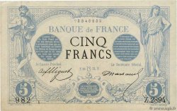 5 Francs NOIR FRANCE  1873 F.01.20 SUP+