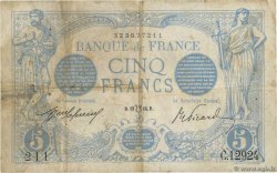 5 Francs BLEU lion inversé FRANCE  1916 F.02bis.04 B