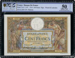 100 Francs LUC OLIVIER MERSON sans LOM FRANCE  1914 F.23.06 SUP