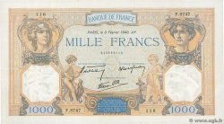 1000 Francs CÉRÈS ET MERCURE type modifié FRANCIA  1940 F.38.42 EBC+