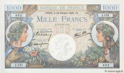 1000 Francs COMMERCE ET INDUSTRIE FRANCE  1940 F.39.01 SPL+