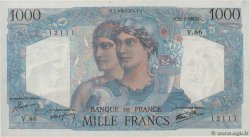 1000 Francs MINERVE ET HERCULE Numéro spécial FRANKREICH  1945 F.41.06 VZ+