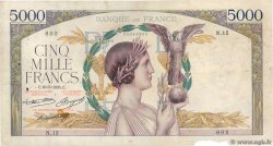 5000 Francs VICTOIRE FRANCIA  1935 F.44.02 q.MB
