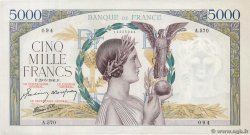 5000 Francs VICTOIRE Impression à plat FRANCE  1941 F.46.22 XF+