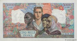 5000 Francs EMPIRE FRANÇAIS FRANCIA  1945 F.47.35 EBC