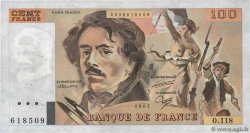 100 Francs DELACROIX UNIFACE FRANCIA  1987 F.69U.11 MBC