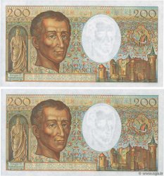 200 Francs MONTESQUIEU Consécutifs FRANCIA  1981 F.70.01 SC+
