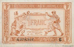 1 Franc TRÉSORERIE AUX ARMÉES 1917 FRANCIA  1917 VF.03.07 q.AU