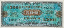 500 Francs DRAPEAU FRANKREICH  1944 VF.21.01 fST+
