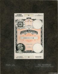 100 Francs Loterie Épreuve FRANCE Regionalismus und verschiedenen  1934  ST