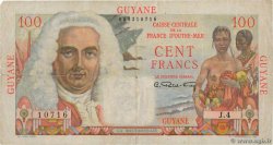 100 Francs La Bourdonnais FRENCH GUIANA  1946 P.23 BC+