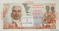 100 Francs et 1 NF sur 100 Francs La Bourdonnais FRENCH GUIANA  1961 P.29 UNC-