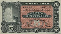 5 Kronur ISLAND  1920 P.15a VZ