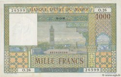1000 Francs MARUECOS  1956 P.47 EBC