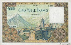 5000 Francs MOROCCO  1953 P.49 VF