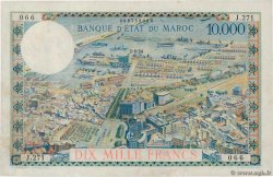 10000 Francs MAROKKO  1954 P.50 fVZ