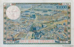 100 Dirhams sur 10000 Francs MAROKKO  1955 P.52 VZ