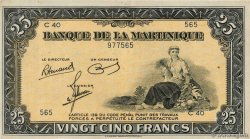 25 Francs MARTINIQUE  1943 P.17 BB