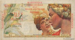1000 Francs Union Française MARTINIQUE  1946 P.33 RC+
