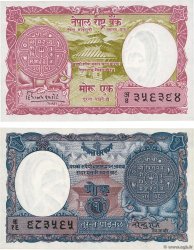 1 Mohru NEPAL  1951 P.01b et P.08 AU+