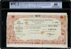 2000 Francs NOUVELLE CALÉDONIE  1878 Kol.94var VF+