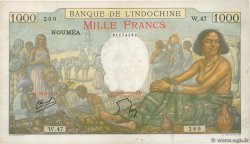 1000 Francs NOUVELLE CALÉDONIE  1952 P.43c MB