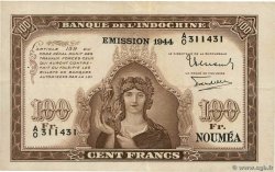 100 Francs NEW CALEDONIA  1944 P.46b VF