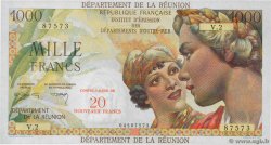 20 NF sur 1000 Francs REUNION INSEL  1971 P.55b fST+