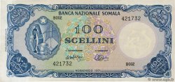 100 Scellini = 100 Somali Shillings

 SOMALIA  1971 P.16a XF+