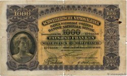 1000 Francs SWITZERLAND  1923 P.30 G
