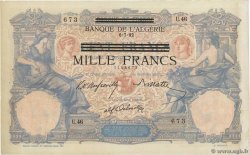 1000 Francs sur 100 Francs TUNESIEN  1892 P.31 VZ