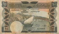 10 Dinars DEMOCRATIC REPUBLIC OF YEMEN  1967 P.05 F