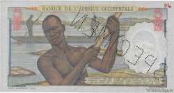 5 Francs Spécimen FRENCH WEST AFRICA  1943 P.36s SC+