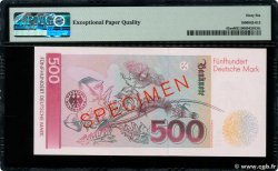 500 Deutsche Mark Spécimen GERMAN FEDERAL REPUBLIC  1991 P.43as FDC