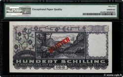 100 Schilling Spécimen AUTRICHE  1936 P.101s SPL