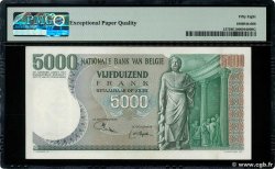 5000 Francs BELGIEN  1975 P.137a VZ