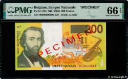 200 Francs Spécimen BELGIQUE  1995 P.148s