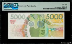 5000 Francs Test Note BELGIQUE  1992 P.- SUP+