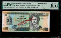 10 Dollars Spécimen BELICE  1996 P.59s FDC
