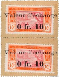 10 Centimes COSTA DE MARFIL  1920 P.05 FDC