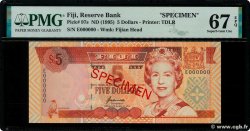 5 Dollars Spécimen FIJI  1995 P.097s UNC