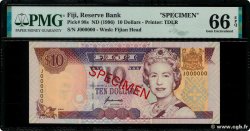 10 Dollars Spécimen FIJI  1996 P.098s UNC
