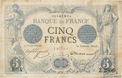 5 Francs NOIR FRANCIA  1873 F.01.20 BC+