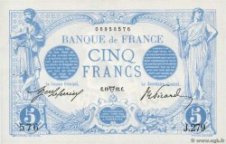 5 Francs BLEU FRANKREICH  1912 F.02.04 VZ+