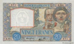 20 Francs TRAVAIL ET SCIENCE FRANCE  1940 F.12.06 SPL