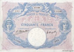 50 Francs BLEU ET ROSE FRANCE  1925 F.14.38 TTB