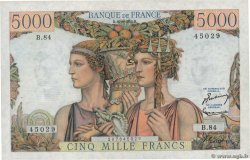 5000 Francs TERRE ET MER FRANCE  1951 F.48.05 XF