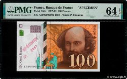 100 Francs CÉZANNE Spécimen FRANKREICH  1997 F.74.01Spn fST+